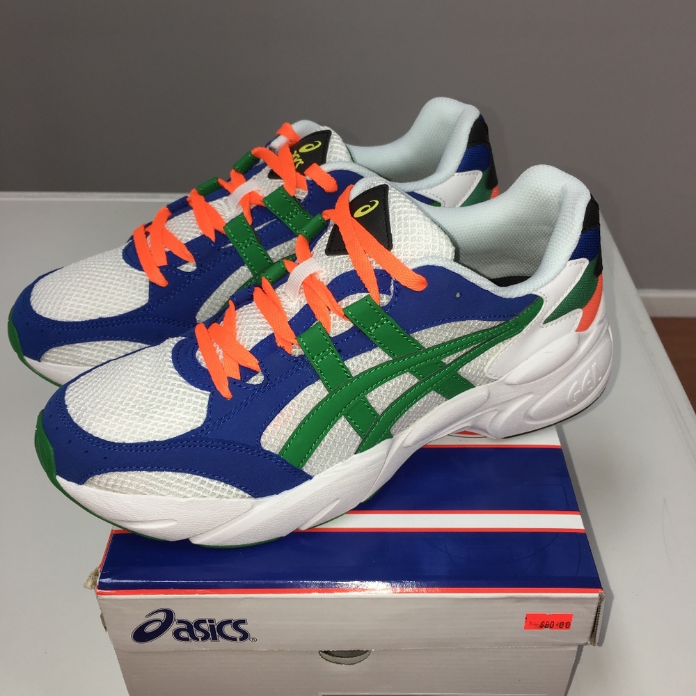 Asics Blue and Green Sneakers